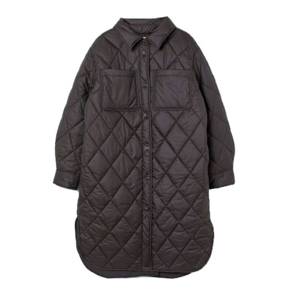 H&M Oversized Quilted Shirt Jacket